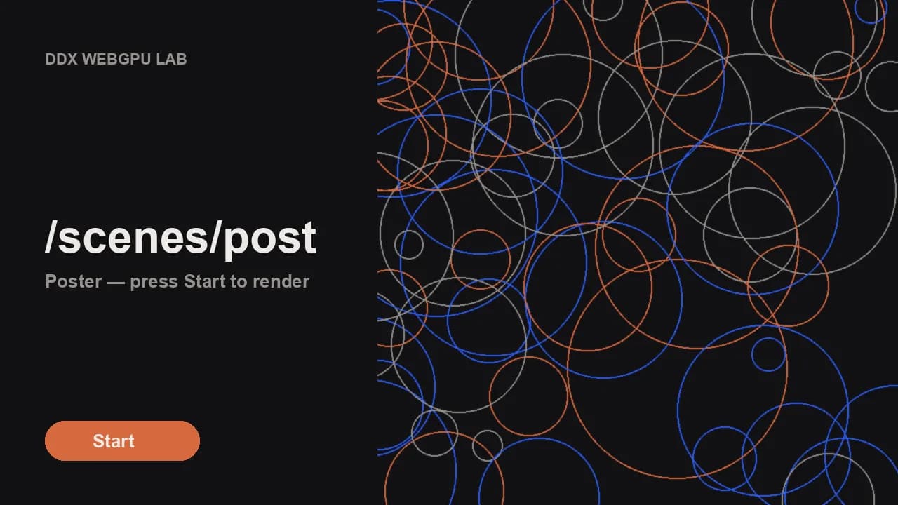 Poster of a pillar ring with a glowing torus knot, bloom and depth of field applied